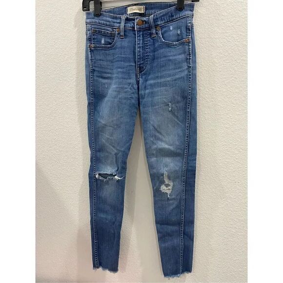 Madewell High Rise Skinny Distressed Skinny Jeans Size 26 - Picture 2 of 10